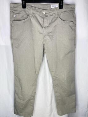 AG Adriano Goldschmied Everett Jeans Mens 36x32 Green Slim Straight Denim Pants